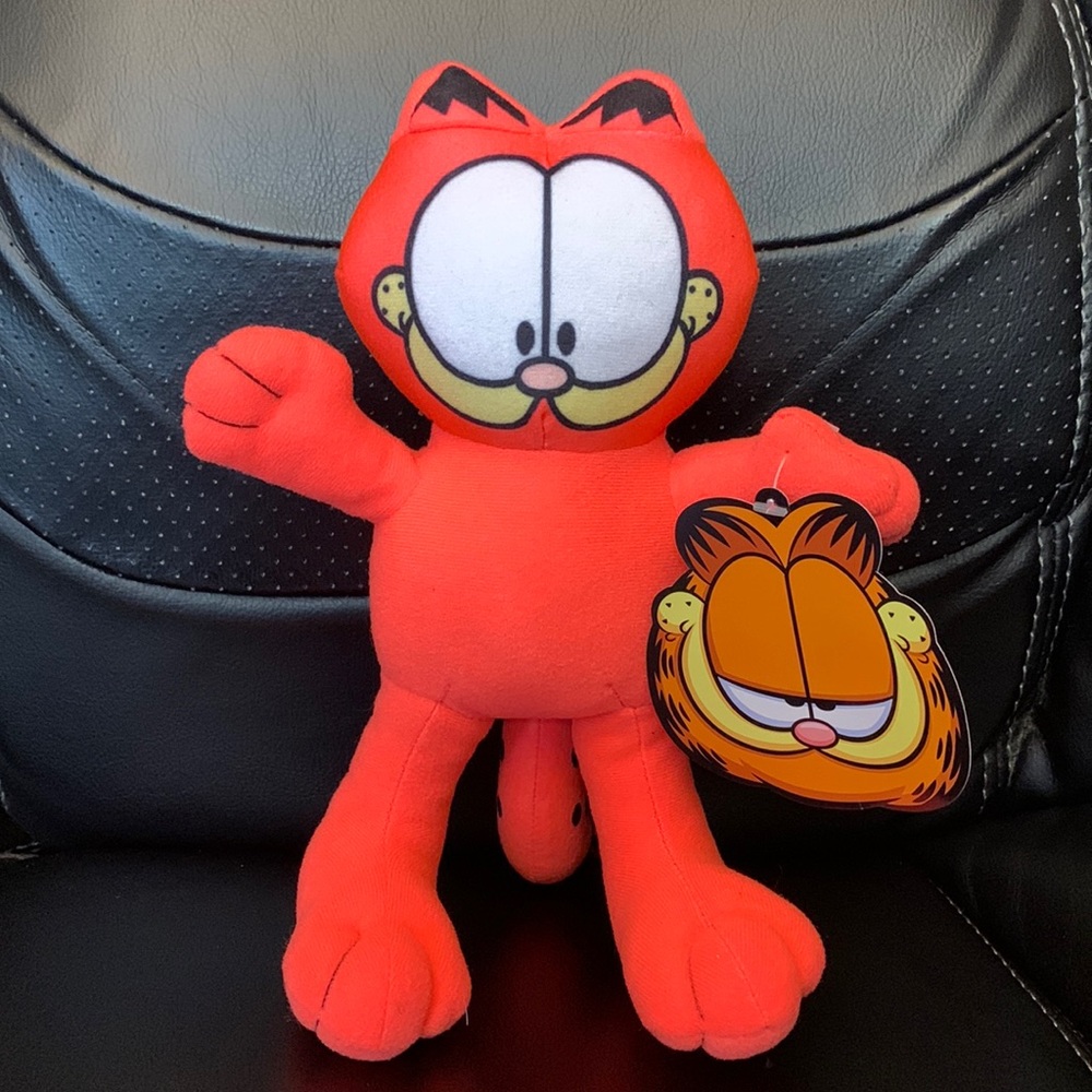 Nickelodeon Neon Red Garfield Plush 9” NWT Toy Factory